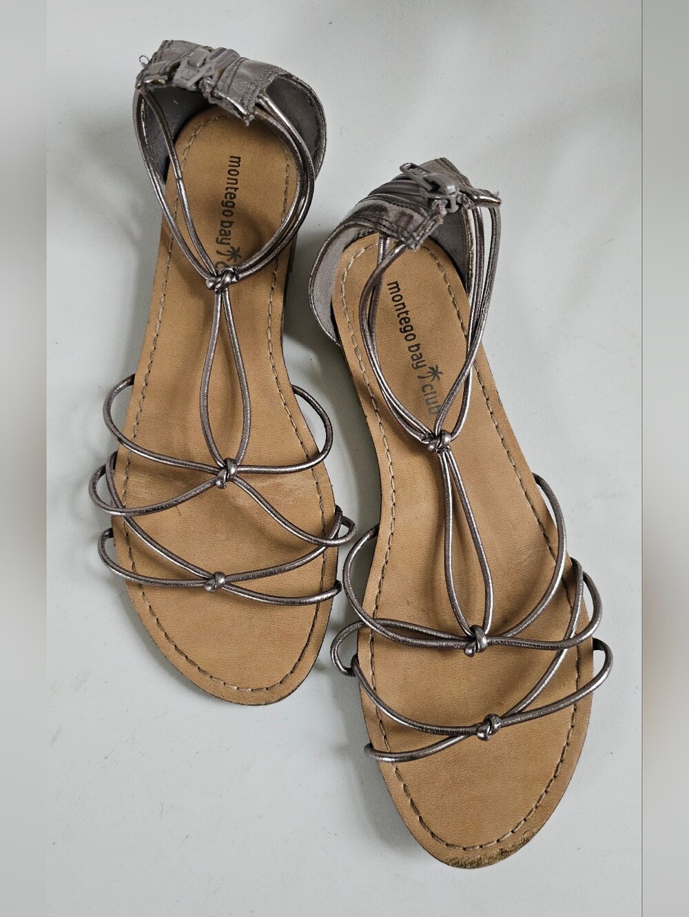 Montego Bay Club Silver Strappy Sandals